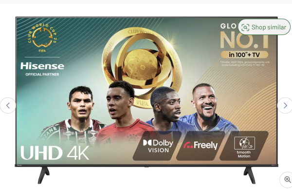 TV – 55 POLEGADAS – HISENSE smart – UHD HDR – 4K